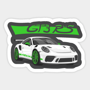 car gt3 rs 911 Green white Sticker